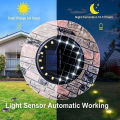 16 LED Solar Powered Lights Outdoor Ground Lights IP68 Waterproof Solar LED Garden Decorational Light 11.6 x 2.3 x 11.6CM -- Warm Light / White Light.