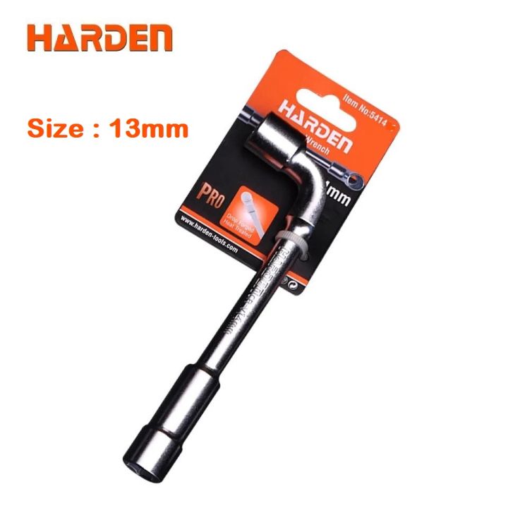 HARDEN 13mm L-Type Socket Wrench L-angled Hex Socket Spanner Double Head L Angled Socket Wrench Multi Size Function Wrench 541413