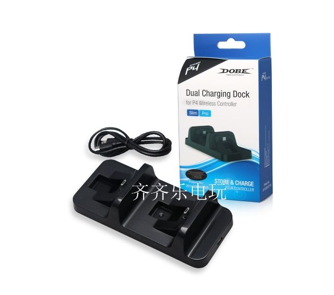 【Lejia】Dual USB Charging Station for playstation PS4 Game Controller Black Charger for dualshock 4 handle