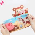 Montessori 3D Animal Tail Baby Soft Cloth Book for Newborns 0 12 Months Hand Puppet Educational Toys for 1 Year Old Boy Kid Gift.