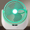 Jy super 1880 fan lithium rechargeable mini table fan with LED light. 