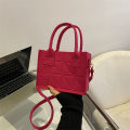 New Minimalist Felt Solid Color Small Square Bag Spring Women's Casual Diagonal Cross Handbag Watty Store. 