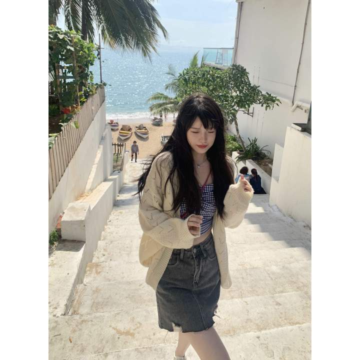 Sweet%20Gentle%20New%20Thin%20Knitted%20Cardigan%20Sweater%20Coat%20Women's%20Sun-Protective%20Clothing%20Loose%20Korean%20Style%20Solid%20Color%20Versatile%20Top%20-%20Image%205