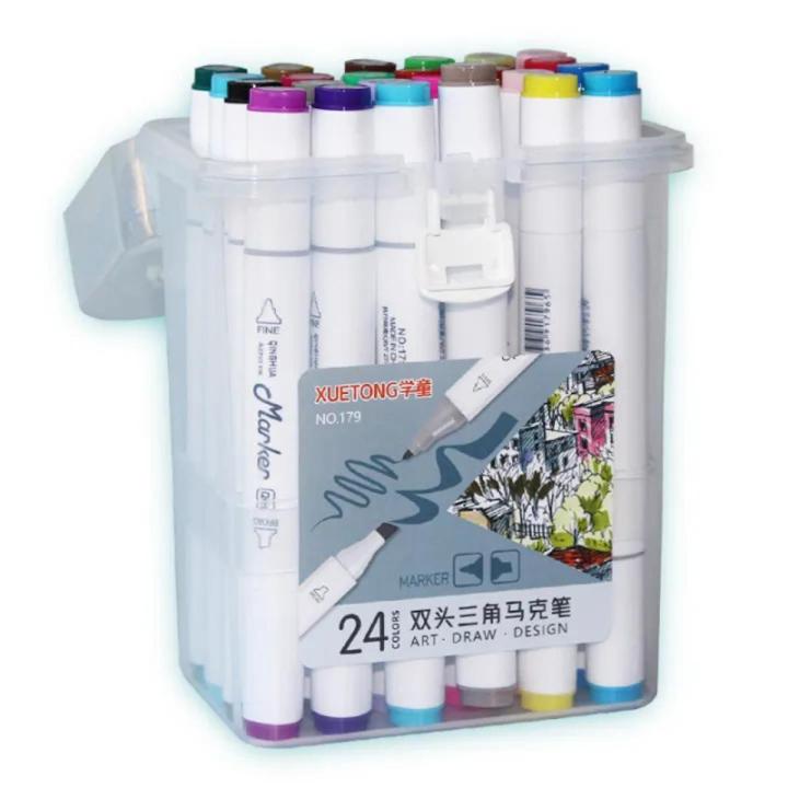 Daraz Highlighter Marker Online Xuetong 24 Colors Dual Tip Art