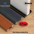 NEW Black Door Draft and Dust Stopper Door Air Stopper Door Bottom Sealing Strip 37 Inches Door Draft Door gap and Dust Stopper Door Insect Protector. 