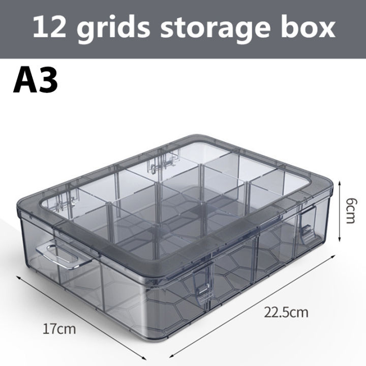 Plastic Transparent Multi-Cell Parts Box Component Electronic Parts ...