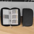 22 Slots Multifunctional Memory Card Storage Bags For Micro Cards Universal Black Organizer Box Carrying Pouch. 
