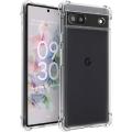 Google Pixel 6A TPU Back Cover Shockproof Silicone Bumper - Transparent.