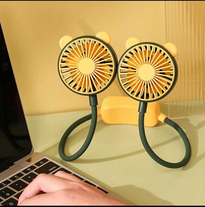 Neck Hanging Portable Fan 2 Speeds Adjustment USB Charging For Outdoor Activity  Traveling
