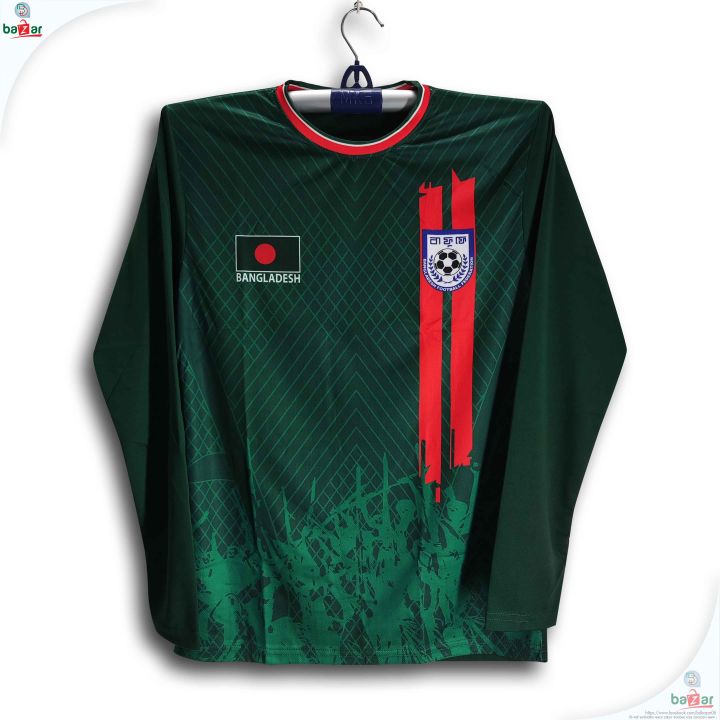 B-d Full sleeve Football Jersey for Man - Long Sleeve - Bangladesh Fan Jersey 2026-27