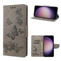 (COD)For Samsung Galaxy S23 5G Butterfly Embossed Horizontal Flip Leather Phone Case.