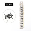 100pcs/Pack Bear Anti-allergy Plastic Earrings PinsTransparent Rainbow Mix Color Stud Earrings for Women Jewelry Accessroies. 