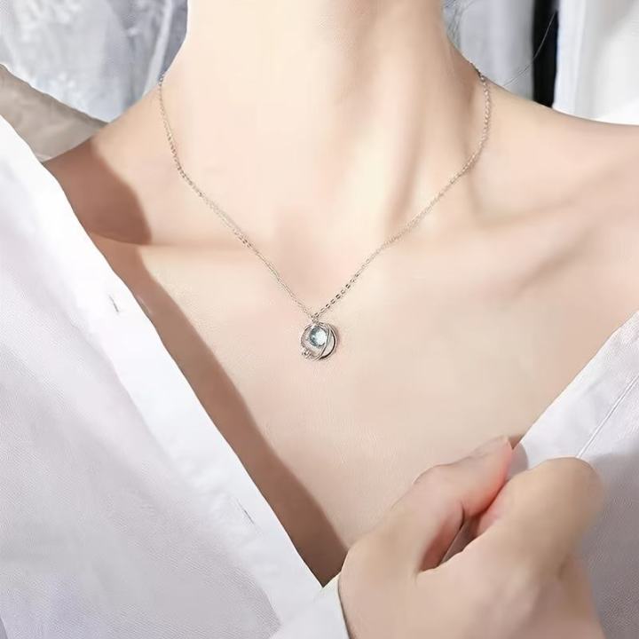 Fantasy%20Planet%20Necklace%20Female%20Student%20Good%20Friend%20Korean%20Style%20Trendy%20Simple%20Clavicle%20Chain%20Pendant%20Necklace%20for%20Women%20Girls%20Girlfriends%20Birthday%20Gifts%20-%20Image%204
