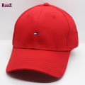 Red Embroidery TH Logo Cotton Curved Cap. 