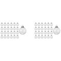 48PCS Clear Plastic Fillable Christmas Balls 8cm DIY Xmas Tree Ornament Decoration Arts Crafts. 