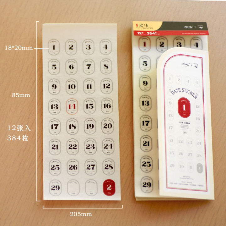 12%20Sheets%20Number%20Date%20Label%20Sticker%202024%20Year%20Planner%20Colorful%20365%20days%20Daily%20Stickers%20Stationery%20Agenda%20Diary%20Journal%20Stickers%20-%20Image%203
