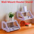 Wall Mounted Wifi Router Shelf Set-Top Box Bracket Creative Storage Box Rack Double Floating Shelf,Modern Wall Mount Floating Shelf Tv Console For Cable Boxes, Routers, Remotes - Router Stand. 