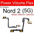 For OnePlus 1+ Nord 2T Nord 2 5G Volume Power Flex Cable On Off Power Volume Up Down Side Button Flex Ribbon Parts.