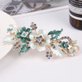 Hair Clips Hairpins Floral Resin Crystal Elegant Hair Accessories Vintage Girls Wedding BB Barrette Ponytail Hair Holder.