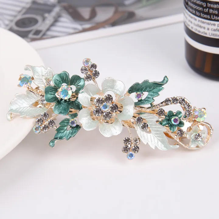 Hair%20Clips%20Hairpins%20Floral%20Resin%20Crystal%20Elegant%20Hair%20Accessories%20Vintage%20Girls%20Wedding%20BB%20Barrette%20Ponytail%20Hair%20Holder%20-%20Image%202
