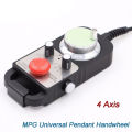 Practical product Universal Cnc 4 Axis Mpg Pendant Hand Wheel 100 Pulse 5V & Emergency Stop Cnc Router Handwheel 4Axis Type.