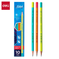 Deli i-Select Pencil EC060 HB-10 Pcs with Sharpner and eraser.