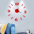 DIY Wall Clock Modern Creative 3D Mirror Wall Clock Large Mute Wall Stickers for Living Room Bedroom Home Decorations. 
