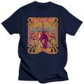 New Janis Joplin Psychedelic Navy Heather Adult T-Shirt.