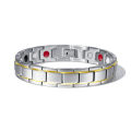 European and American fashion classic personality health black magnetic men's titanium steel bracelet(null).