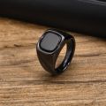 Ino, Anel gave him gifts such as signet rings, colored gemstone rings, and stylish men's black waterproof stainless steel gold masculcosplay. 