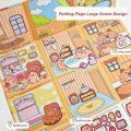 Cute Kawaii Capybara Toy Capybara Handmade Scene Sticker Book Repeatable Paste Cartoon Magnetic Quiet Book.