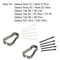 5Pcs Replacement Touch Stylus S Pen Nibs Tool For Samsung Galaxy S22 S21 Ultra S8 S7 S6 Note 10 20 Plus Tips Drawing Accessories.