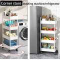 3-5 Tiers Trolley Organizer Auxiliary Cart With Wheels Shelf Kitchen Furniture Cabinet Storage Rack Drawers Bathroom Mobile Cart.
