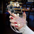 For VIVO Y27 Phone case Sparkling Star Moon Soft Silicone Transparent Butterfly + Crystal Chain For VIVO Y27 4G Phone casing.