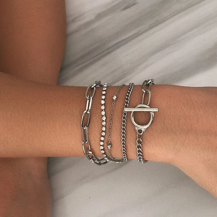 5%20Pcs/Set%20Adjustable%20Bracelet%20for%20Girls%20Simple%20Stylish%20Bracelets%20for%20girls%20-%20Image%203