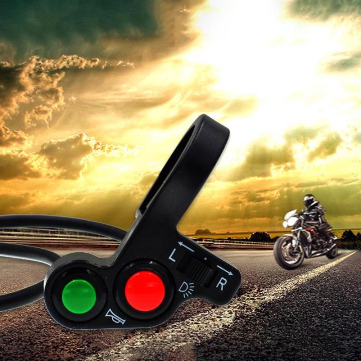 Motorcycle 22mm Handlebar Switch, Bike Scooter Horn Turn Signal On/Off Button Light Switch