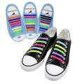 RHS Online Colored No Tie Elastic Shoe Laces 100% Silicone Trainers Adult Shoelaces.