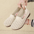 Shoes women's summer new slip-on net shoes beanie shoes soft soled women's sandals flat soles breathable mom shoes women's shoes. 