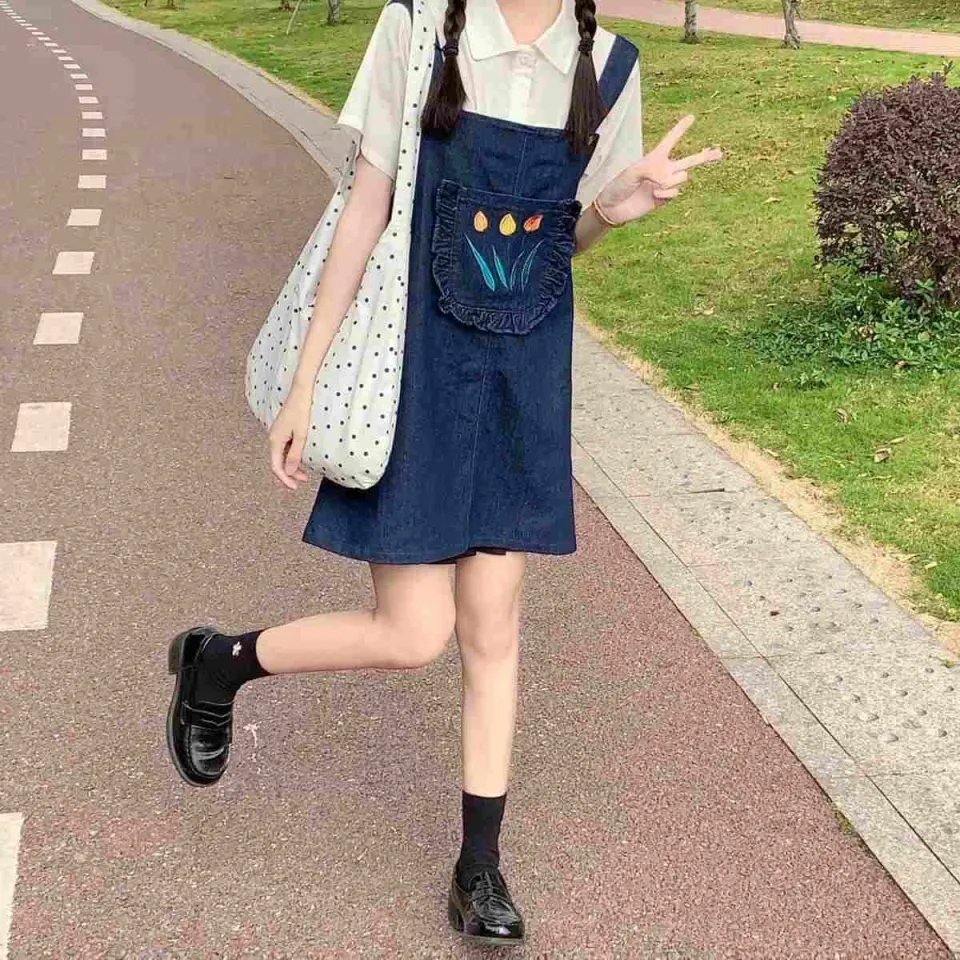 Two-Piece Suit/One-Piece Summer New Preppy Style Fresh Lapel Shirt