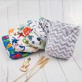 Ready Stock ALVA Baby Cloth Diapers Printed One Size Reusable Washable Pocket Clothe Diaper High Quality Clothe Diaper Without Insert Fit Newborn To 3 Years Old Babies. 