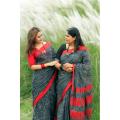 Exclusive Handloom Jhorna Saree For Women Red_Ash By Tangail Sari Collection(TAN) - Sari - Sari. 