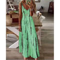 Long Dress Casual Dress New Strap Dress Tie Dyed Print Large Swing.