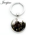 JWEIJIAO The Walking Dead Theme Keychain Figure Photo Glass Cabochon Keyring The best Friend Gift QF201. 