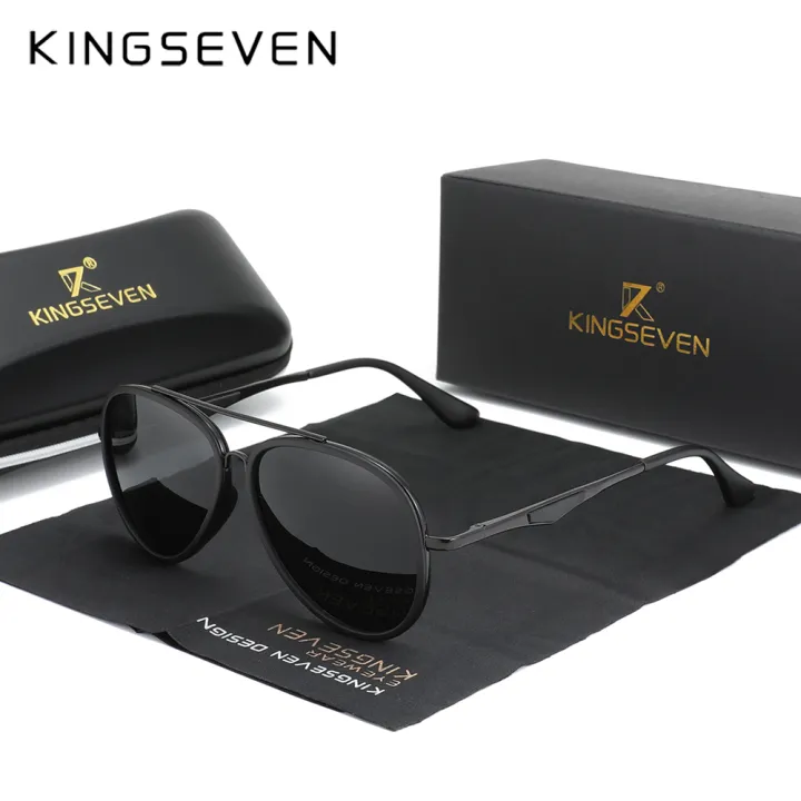 KINGSEVEN%202022%20Brand%20Classic%20Pilot%20Polarized%20Sunglasses%20Men's%20Driving%20Male%20Sun%20Glasses%20Eyewear%20UV%20Blocking%20Oculos%20N7936%20-%20Image%206