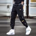 men's cargo pants  students loose overalls casual multi-pocket Korean jogger pants  Ankle-Length Pants fashion Elastic waistline. 