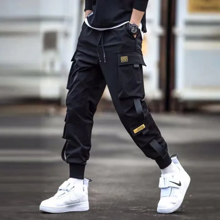 men's%20cargo%20pants%20%20students%20loose%20overalls%20casual%20multi-pocket%20Korean%20jogger%20pants%20%20Ankle-Length%20Pants%20fashion%20Elastic%20waistline%20-%20Image%207