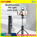 Bluetooth Wireless Selfie Tripod with Fill Light 360 Degree Rotation Remote Shutter is Suitable for Travel Shooting. 