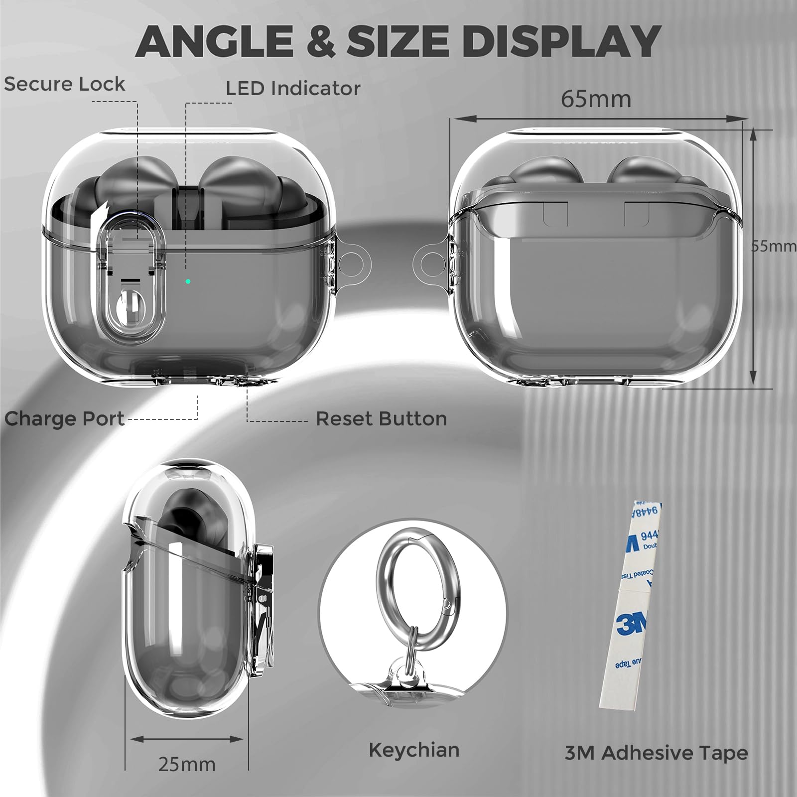 Transparent Case Samsung Galaxy Buds 3 Pro Only cover Premium Artificial Carrying cover Earbuds Cover Box For Buds Soft Silicone Bluetooth Headphone Cover