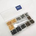 240Pcs/Set Leather Rivets Double Cap Rivet with 4Pcs Fixing Tools.
