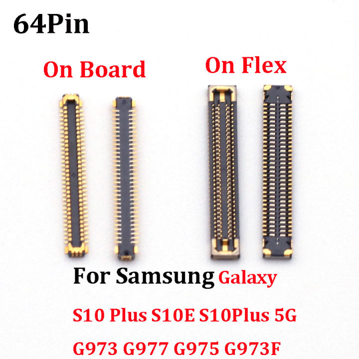 1-2Pcs Lcd Display Screen Flex FPC Connector Plug For Samsung Galaxy S10 Plus S10E S10Plus G973 G977 Fold W2020 Note 9 64 Pin